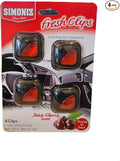 Simoniz Vent Clips - Juicy Cherry Car Vent Clip Air Freshener, Odor Eliminator for Strong Odor - Auto Vent Air Freshener Car