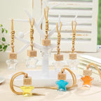 36 Pcs Star Shaped Car Fragrance Diffuser Bottle Bulk - Appreciation Gifts Set Hanging Glass Diffusers with Inspirational Message for Coworker Teacher Staff Thank You Gift (Sometimes)