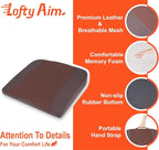 Car Seat Cushion, Comfort Memory Foam Car Cushions for Driving - Sciatica & Lower Back Pain Relief, Driver Seat Pillow for Auto, Office Chair, Wheelchair - Brown
