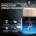 Car Air Freshener 50ML (1.7 FL OZ) Car Air Fresheners Perfume - Saffron Amber Fragrance Oil Air Diffuser for Car, 180+ days Long Lasting Fragrance, Car Air Freshner Wooden Cup Design, Made in USA