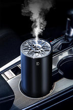 Smart Car Air Fresheners,7 Colors Breathing Light,Auto On/Off,80ml Fragrance Lasts 6 Months,Portable USB Aromatherapy Diffuser for Car Home Office Bedroom,Black Frosted,Cologne