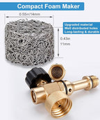 1.1 Orifice Foam Cannon, 2 Pieces 1.1 mm Orifice for Foam Cannon and 2 Pieces Foam Maker, Universal Foam Cannon Orifice Nozzle Tips for Pressure Washer Foam Cannons Parts, 3000 PSI (4 Pack)