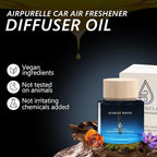 Car Air Freshener 50ML (1.7 FL OZ) Car Air Fresheners Perfume - Saffron Amber Fragrance Oil Air Diffuser for Car, 180+ days Long Lasting Fragrance, Car Air Freshner Wooden Cup Design, Made in USA