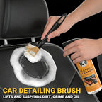Car Leather Cleaner and Conditioner Kit, Leather Care Kit with Horse Hair Cleaning Brush - Safe for Car Interiors, Furniture, Boots, Bags & Apparel - Deep Cleaning, Non-Greasy Restorer