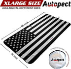 Windshield Sun Shade - American Flag Design, High-Resolution Sun Visor for Car, Truck, SUV with Mirror Cut-Out for Interior Sun Protection, Foldable Car Sun Shade (Black and White, X-Large)
