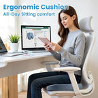 TushGuard Office/Car Seat Cushion, Non-Slip Sciatica & Back Coccyx Tailbone Pain Relief Chair Pad, Memory Foam Butt Pillow for Computer Desk, Wheelchair, Driving (Light Blue, XX-Large)
