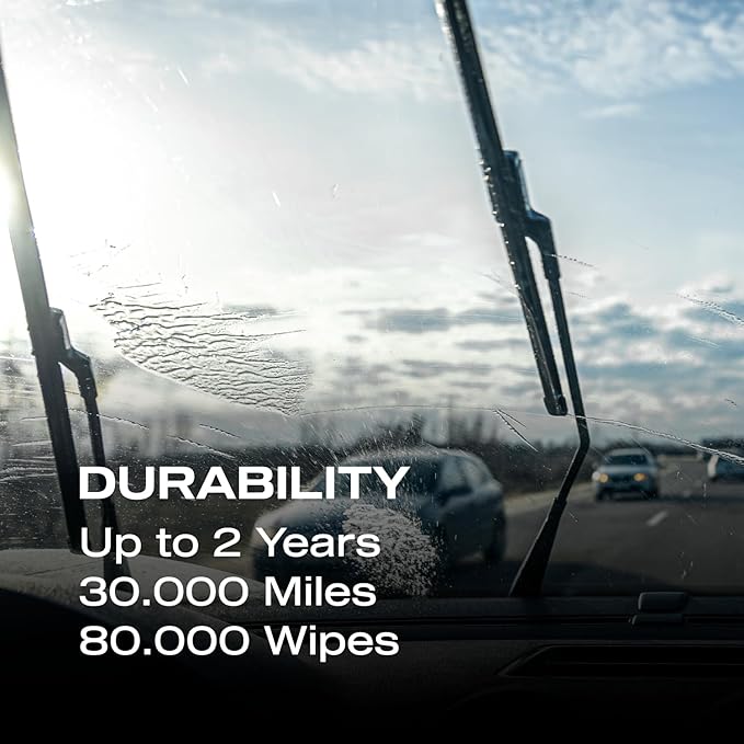 Nasiol GlasShield Nano Rain Repellent Spray Kit, Windshield&Glass Ceramic Coating, Super Hydrophobic to 30000 Miles, Super Easy Application Spray&Wipe, Clear Vision for Safe Driving, Easy Ice Removal