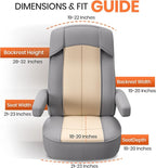 VALUN RV Seat Covers (Grey 2 Pack) – Captains Chair Seat Covers for RV Captain Chair & Motorhome Chairs, Universal Fit RV Chair Covers for Camper, Trailer, Van, Protects Against Dirt, Spills & Wear