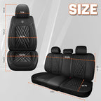 Car Seat Covers Compatible with Toyota Camry 2012-2026 Durable Waterproof Automotive Seat Covers Stretchable Fabric Material, Airbag Compatibility, Premium Nappa Leather(Black, Full Set)