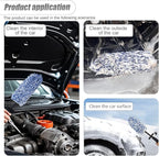 Car Wheel Cleaner Brush, Soft Microfiber Wheel Rim Cleaner, Non Scratch Car Detailing Brush, Highly Water Absorption & Removable Tire Brush, Vehicle Rim Wash Tool (Blue)