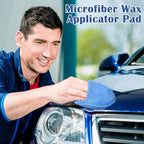 52 Pcs Microfiber Wax Applicator Pad 5" Diameter Soft Wax Pads for Car with Finger Pocket Cleaning Microfiber Polishing Care Foam Sponge for Cars, Truck, Boat, Motorcycle, RV, 4 Colors