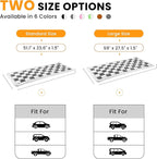 Backseat Dog Bed Mat, Non-Slip Dog Bed for Car Back Seat, Soft & Cozy Dogs Blanket, Washable Travel Pet Mat Seat Protector for Cars, SUVs, Trucks (Grey/White, 51.1" L x 23.6" W x 1.5" Th)