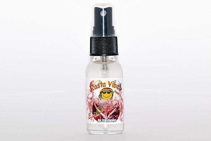 Rasta Vibez Cherry Type Air Freshener - 100% Ultra Concentrated Oil Based Spray - Ideal for Bathroom, Home, Car, Office & More - Long Lasting Effects - 1oz Bottle