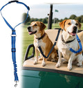 Dog Seat Belt Tether for Golf Cart, Adjustable Golf Dog Collar Leash for Car, Pet Dog Seat Belt Harness for Golf Cart Pet Safety Protection to Prevent Accidental Injury (Blue)