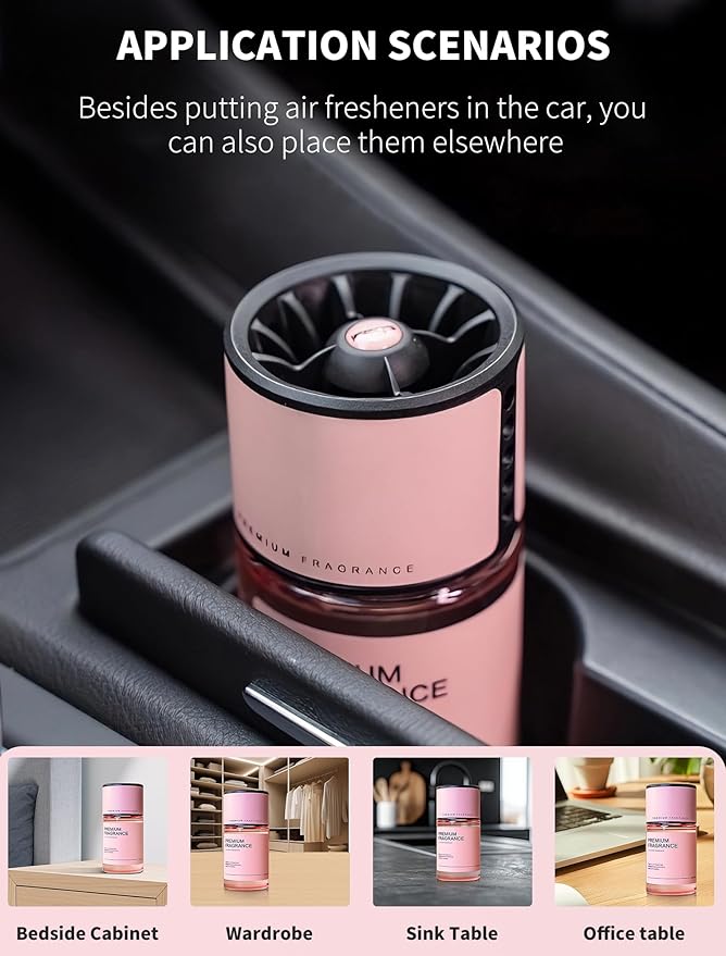 Kwak's Long Lasting Car Air Freshener - Aromatherapy for Car, Office,Home,160ML Natural Scents Air Fresheners for Men or Women(Pink, White Tea)