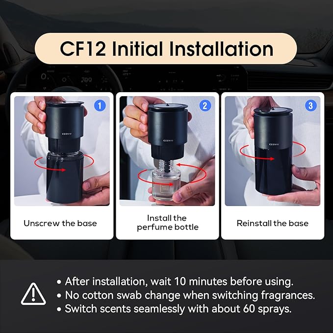Ceeniu Car Air Fresheners - F26/F39 Dedicated Perfume Refill - 45ml - Can be Used for 2~6 Months - Made with Natural Plant Extracts - French Imported Fragrance - 17 Varied Scents Available