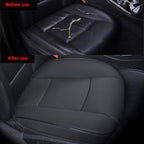 Luxury PU Leather Car Seat Cover Protector Front, Bottom Single Seat Cover-Compatible with 90% Vehicles (Width 20.8 ×deep 21×Thick 0.2 inch) (Black)