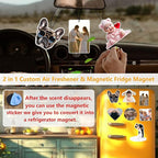 Custom Air Fresheners with Picture - Personalized Double Sided Photo Air Freshener for Car - Customized Face Air Freshener - Custom Birthday Gift - Personalized Christmas Ornament gifts for Her Him