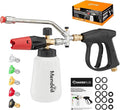 Sakertool Foam Cannon Dual Connector Accessory for Pressure Washer Kit,Car Wash Foam Gun - Power Washer Accessories Gun with Foam Cannon Dual Connector for cleaning - 5 Power Washer Sprayer Nozzles