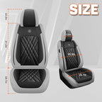 Car Seat Covers Compatible with Toyota Camry 2012-2026 Durable Waterproof Automotive Seat Covers Stretchable Fabric Material, Airbag Compatibility, Premium Nappa Leather(Black Gray, 2 Pcs Front)