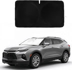 Windshield Sun Shade -Certified 99.87% UVB & 99.02% UVA Car Sun Shade. Award Winning Sunshade - Patented Technology | Compatible for Chevrolet Blazer (2019-2026) | Car Shades by Kinder Fluff