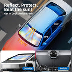 Aokway Car Windshield Sun Shade, Laser Reflective Windshield Sunshade | Heat & UV Blocker for Cars, SUVs, Trucks | Flexible Steel Wire Frame,Double Thickened, Foldable Design