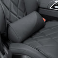 Lumbar Support Pillow for Car Seat and Office Chair, Gaming Chair, Ergonomic Memory Foam Back Cushion Lower Back Pain Relief, Luxury Leather Back Support Pillow, Black, 1 Pack