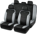 Skechers Memory Foam Seat Covers,Leather Car Seat Covers, Ultimate Comfort & Support Seat CoversFull Sets,Airbag Compatible, Automotive Universal Fit Most for SUVs, Vans, Sedans, Cars, Trucks,Gray