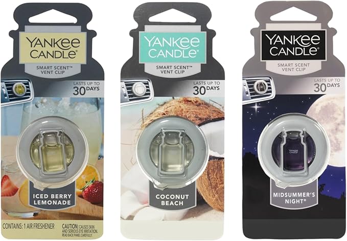 Yankee Candle Smart Scent Auto Vent Clip Car Air Freshener (Variety Pack, Night Rider)