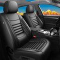 Fit Yaris Car Seat Covers for Toyota Yaris 2008-2018 2019 2020-Upgraded Premium Waterproof & Breathable Leather, Airbag Compatible, All-Weather Seat Cushion Protector (Full Set, Black)
