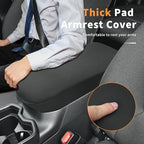 INTGET Center Console Armrest Cover for Toyota RAV4 Accessories 2025 2024 2023 2022 2021 2020 2019 Leather Middle Console Lid Cover Protector Arm Rest Covering Car (Black Neoprene)