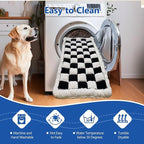 Thickened Dog Bed for Car Back Seat, Upgraded Bottom Non-Slip, Fits Hard Bottom car seat Cover for Dogs, Premium Mixed Color, Dog Car Seat Cover(White-Black)