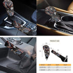 FKELYI Eagle American Flag Car Seat Covers Full Set Car Headrest Covers Gear Shifter Knob and Handbrake Cover Set, Steering Wheel Protector,Cup Coasters