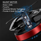 Al Alloy Solar Powered Rotating Helicopter Shape Car air purifier, Home and Car Interior Decoration Accessories (Red)