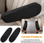 4 Pcs Arm Rest Cover for Car, Car Armrest Cover Armrest Covers for Cars Front Auto Seat Armrests Protectors Arms Rest Replacement Elastic Protector Vehicle Interior Decor(Black)