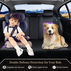 FLORICH Rear Seat Covers Leather Car Seat Covers Waterproof Back Seat Cover Automotive Seat Covers Universal Seat Cushion Protector for Most Cars Trucks SUV-Black&Purple