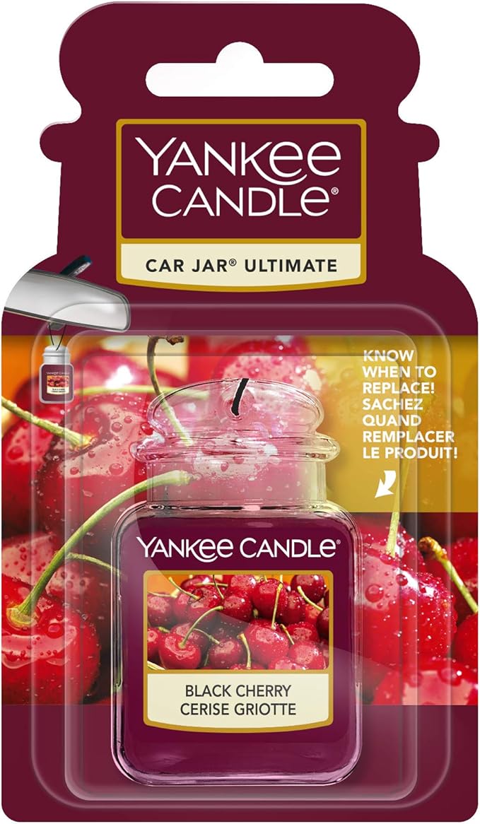 Yankee Candle 1221000E Car Freshener, Car Jar Ultimate, Black Cherry