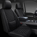 Full Coverage Leather Car Seat Covers Full Set,Waterproof Seat Covers for Cars,SUVs Trucks, Car Seat Cushion,Car Seat Protector with 5 Seats (Black, Full Set(Front and Rear-5 Seats))