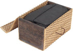 BambooMN Granulated Bamboo Charcoal Odor Absorber Bag in Decorative 6.25" x 3.75" x 3.75" Brown Box, 2 Pieces