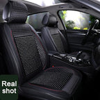 Blueshyhall Wooden Beaded Car Seat Cover Comfortable Massage Car Seat Cushion Cool Breathing–Universal SUV Auto Office Home, Black
