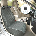 Deluxe Dog Seat Cover for Front Seat-More Durable Waterproof Front Seat Protector, High Heat Resistant and Nonslip Front Seat Cover for Dogs Kids, Universal Size (Grey)