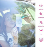 Austy Lou “Good Vibes Only” Air Freshener (4 Pack) – Grapefruit, Champagne & Ginger Scent – Hanging Paper Car Fresheners for Car, Closet & Small Spaces – Up to 6 Weeks of Fragrance