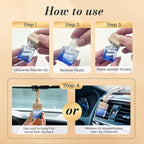 Car Air Freshener for Men's,Dual Installation (Rearview Mirror Hanging & AC Vent Clip), Natural Plant Essential Oil, 45 Days Long-Lasting Scent for Car (2, Midnight Blue & Winter Ocean)
