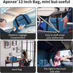 Small Gym Bag Carry On Bag - 12 in Mini Duffle Bag Lightweight for Overnight Travel - Blue