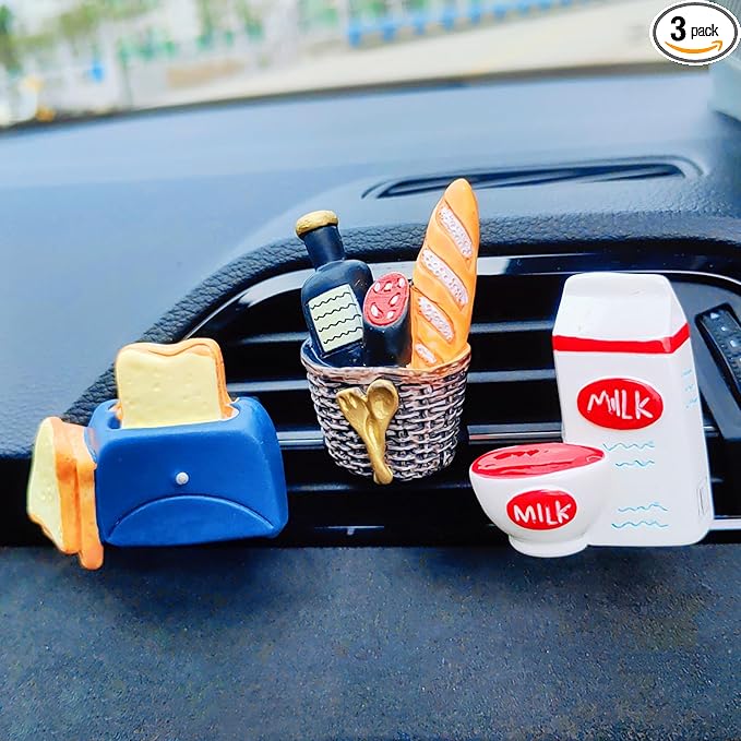Cute Car Air Freshener Vent Clip, 3D Design Car Vent Air Freshener with Scent Pads, Car Air Conditioning Vent Decoration Car Accessories for Women and Men