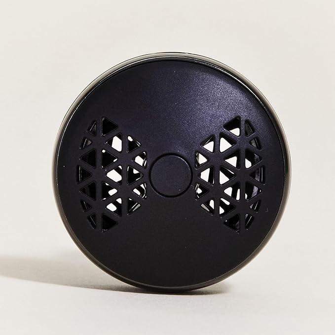 MAISON BERGER - Adjustable Refillable Car Air Freshener Vent Clip Diffuser Set - 1.75" Diameter x 1.25" Depth - Made in France (On/Off Smart - Black)