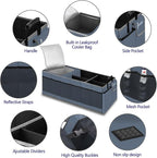 Trunk Organizer with Built-in Insulated Leak Proof Cooler Bag,Collapsible Cargo Organizer for SUV with Non Slip Bottom Strips,3 Large Compartments Foldable Waterproof Portable Car Storage Box XL