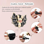 Bat Air Vent Clip Car Air Freshener 2pcs Black Vampire Bat Car Air Fresheners Vent Clips Gothic Vent Clip Car Accessories Gift for Girlfriends Boyfriend Refillable Car Diffuser