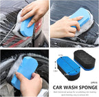 6PCS Car Wheel Cleaning Pro Kit, Soft Wheel Cleaner Tire Brush Detailing Brush with Applicator Pads, Scratch-Free Rim Brushes Tire Scrubber Dressing Pads for Vehicle Cleaning