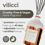 Vilicci Reed Diffuser, Pure Reverie Scent, Strong Home Air Freshener, Long-Lasting Aroma Diffuser for Home and Office Decor, Vegan, Cruelty-Free Oil Ingredients, 3.4 oz (100ml)